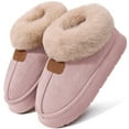 thumbnail image 1 of Ecetana Women's Bootie Slippers Memory Foam Furry Slipper Non-slip House Shoes with Fluffy Collar, 1 of 7