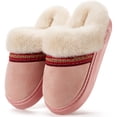 thumbnail image 1 of Ecetana Women's Cozy Slippers Memory Foam Fuzzy Slipper Anti-slip House Shoes, 1 of 6