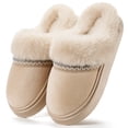 thumbnail image 1 of Ecetana Women's Cozy Slippers Memory Foam Fuzzy Slipper Anti-slip House Shoes, 1 of 6