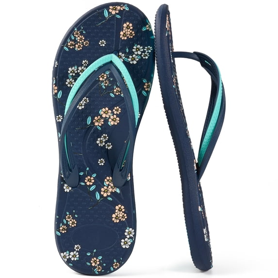 Ecetana Women's Flip Flops Non-Slip Bathroom Shower Shoes Summer Beach Thong Sandals for Women