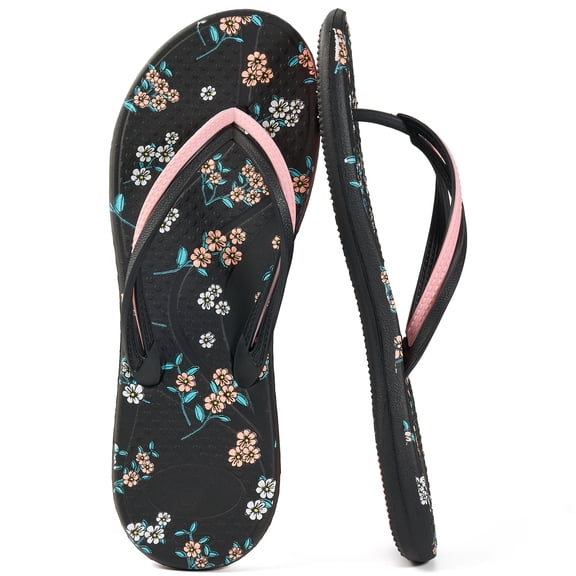 Ecetana Women's Flip Flops Non-Slip Bathroom Shower Shoes Summer Beach Thong Sandals for Women