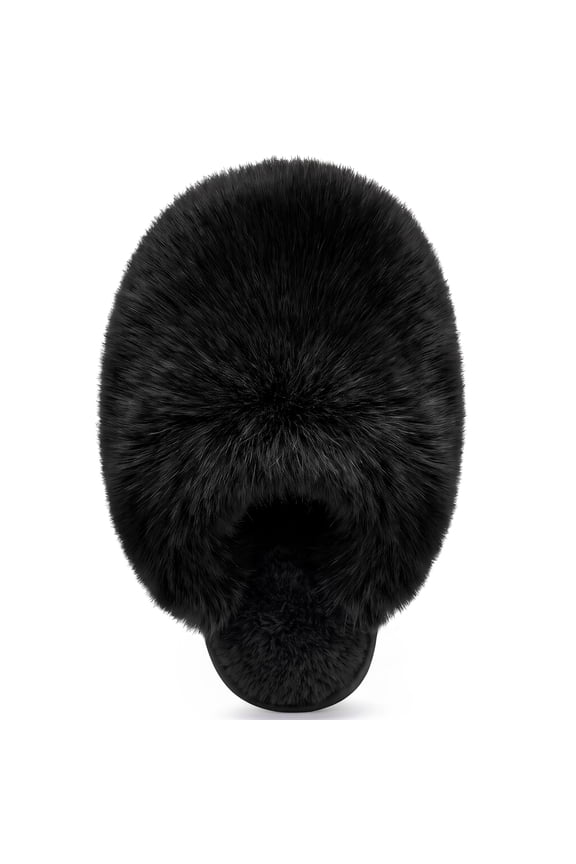 Women's Furry Slippers Comfy Memory Foam Fuzzy Fluffy Slippers Non-slip Indoor House Shoes