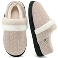 thumbnail image 1 of Ecetana Women's Fuzzy Slippers Memory Foam Closed Back Slippers Non-slip Warm House Shoes, 1 of 6