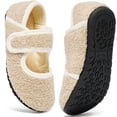 thumbnail image 1 of Ecetana Women's Fuzzy Mary Jane House Slippers with Adjustable Strap, 1 of 7