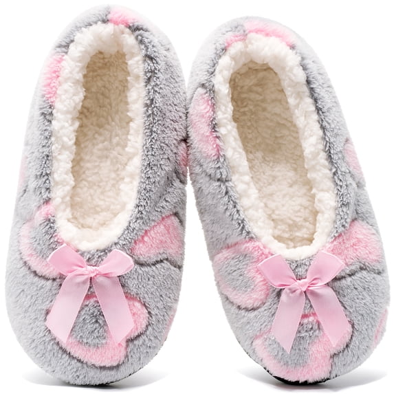 Ecetana Women's Fuzzy Slippers Warm Plush House Shoes Slip On Winter Cozy Bedroom Slippers