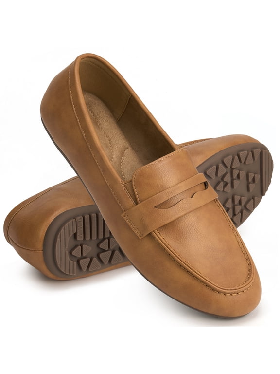 Women's Penny Loafers Slip-Ons Flats Business Dress Shoes Lightweight Walking Driving Shoes