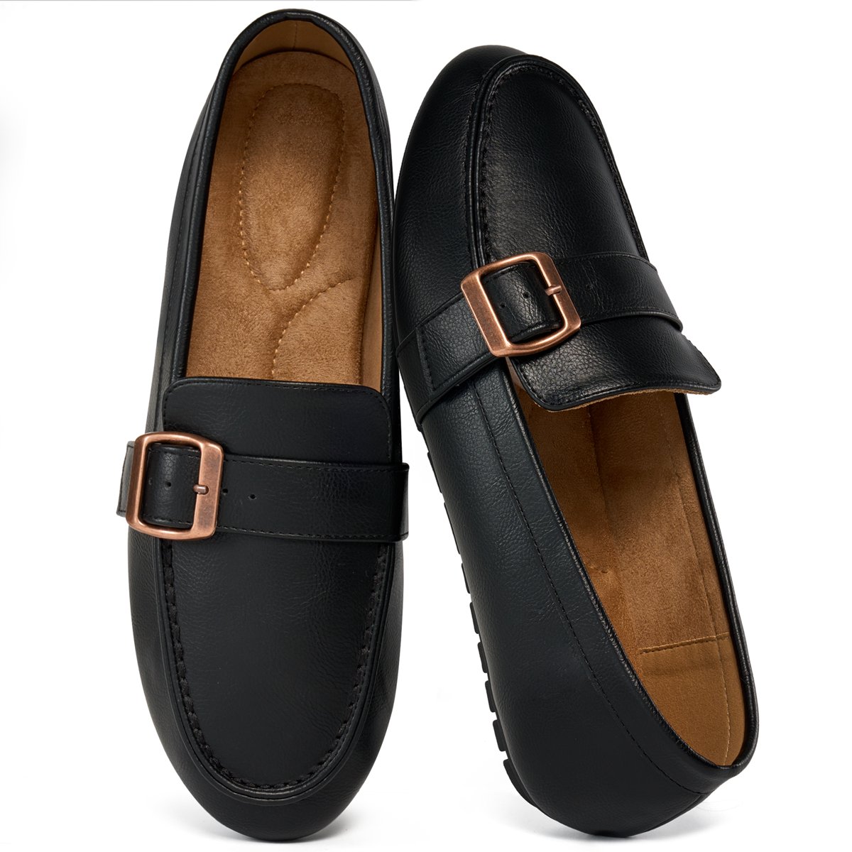 Women's Loafer Flats Leather Slip-On Dress Shoes Work Business Casual Shoes