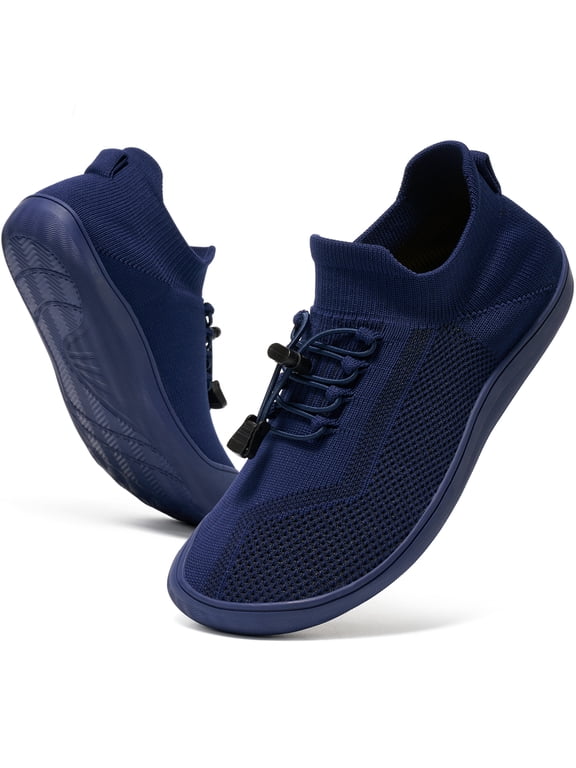 Women's Minimalist Walking Shoes Wide Toe Barefoot Shoes Casual Sneakers Breathable Slip On Shoes
