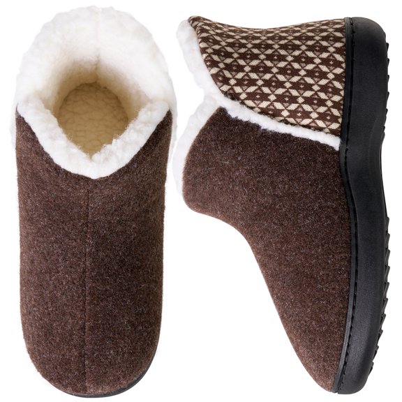 Ecetana Women's Slippers Faux Fur Warm Shoes Foam Indoor Comfortable Home Shoes Winter Fashion Fuzzy Slippers
