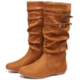 thumbnail image 1 of Ecetana Women's Slouchy Knee-High Boots with Flat Heel and Side Zipper, 1 of 7