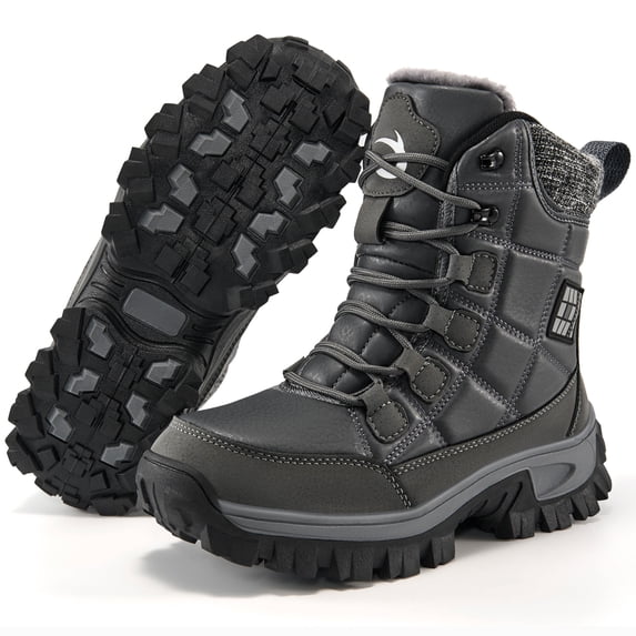Ecetana Women's Snow Boots Mid Calf Ankle Booties Waterproof Non Slip Outdoor Winter Boots for Women
