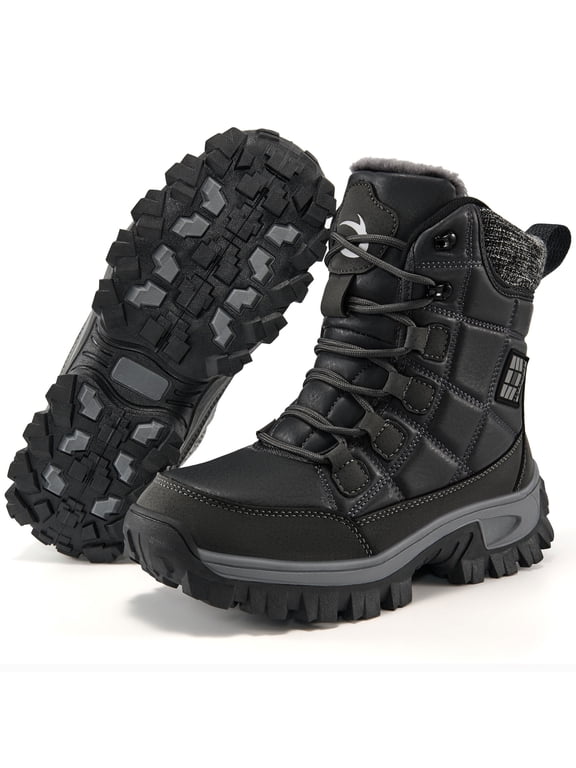 Women's Snow Boots Mid Calf Ankle Booties Waterproof Non Slip Outdoor Winter Boots for Women