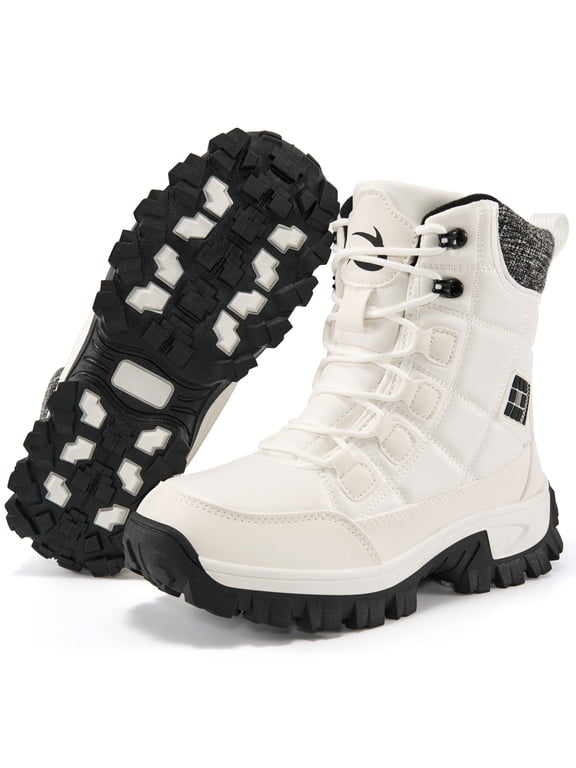 Women's Snow Boots Mid Calf Ankle Booties Waterproof Non Slip Outdoor Winter Boots for Women