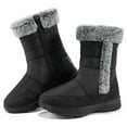 thumbnail image 1 of Ecetana Women's Snow Boots, Waterproof Faux Fur Lined Mid Calf, Black, Size 8, 1 of 6