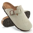 thumbnail image 1 of Ecetana Women's Suede Clogs & Mules Cork Footbed Slip On Leather Mules with Arch Support, 1 of 7