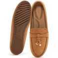 thumbnail image 1 of Ecetana Women's Suede Loafers Slip-On Flat Shoes Round Toe Casual Shoes for Daily Office Walking, 1 of 6