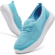Ecetana Womens Walking Shoes Slip-On Sneakers Mesh Breathable Casual Athletic Shoes