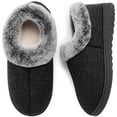 thumbnail image 1 of Ecetana Womens Closed Back Slippers Warm Soft Comfy Memory Foam Non-Slip House Shoes with Fluffy Collar, 1 of 8