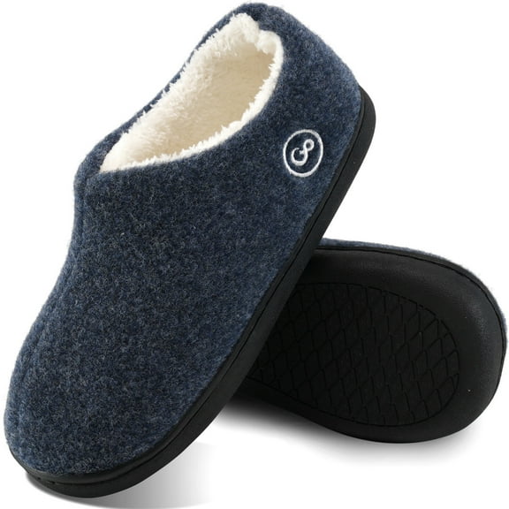 Ecetana Womens Comfortable Slippers Plush Fleece Lined Memory Foam Closed Back House Shoes