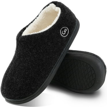 Ecetana Womens Comfortable Slippers Plush Fleece Lined Memory Foam Closed Back House Shoes