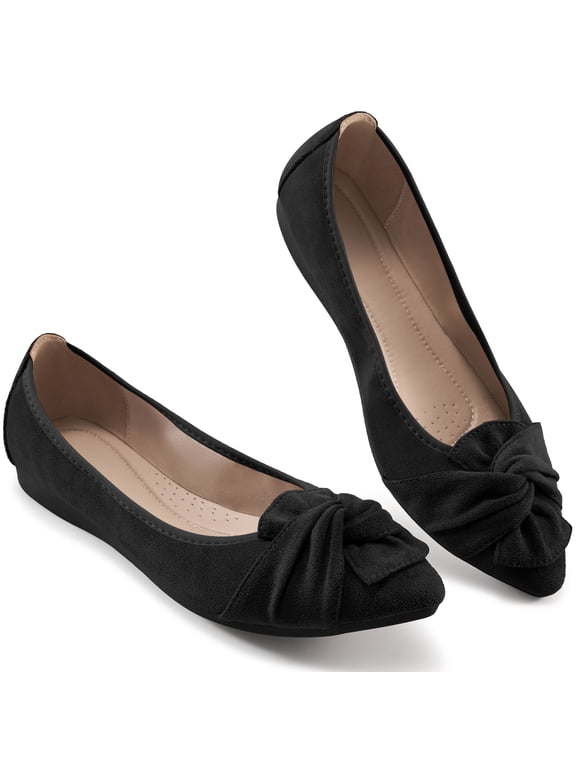 Womens Flats Pointed Toe Ballet Flats for Women Comfort Soft Slip On Flat Shoes