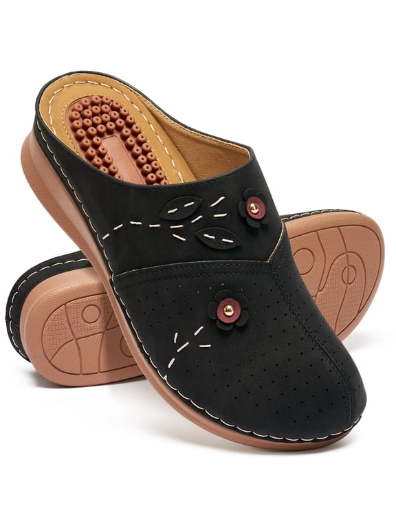 Womens Mules & Clogs Comfort Slip On Sandal Shoes Closed Toe Sandals for Women