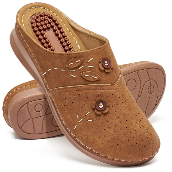 Ecetana Womens Mules & Clogs Comfort Slip On Sandal Shoes Closed Toe Sandals for Women