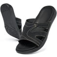 thumbnail image 1 of Ecetana Women's Wide-Fit Yoga Mat Slide Sandals Memory Foam Cushion with Arch Support, 1 of 7