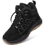 Womens Snow Boots Winter Warm Faux Fur Lined Ankle Boots Waterproof Outdoor Hiking Shoes