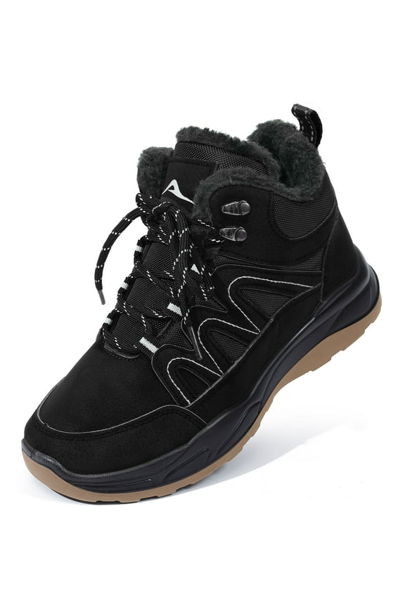 Womens Snow Boots Winter Warm Faux Fur Lined Ankle Boots Waterproof Outdoor Hiking Shoes