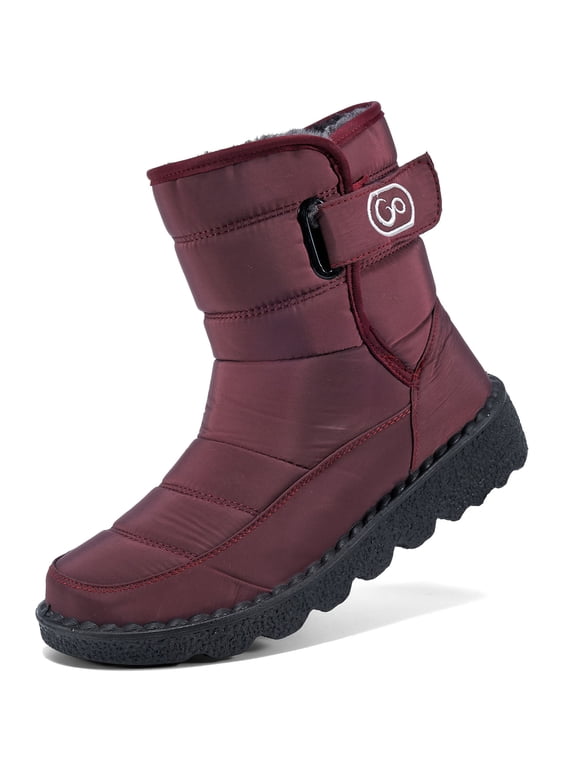 Womens Winter Snow Boots Ankle Booties Outdoor Waterproof Hiking Walking Platform Shoes