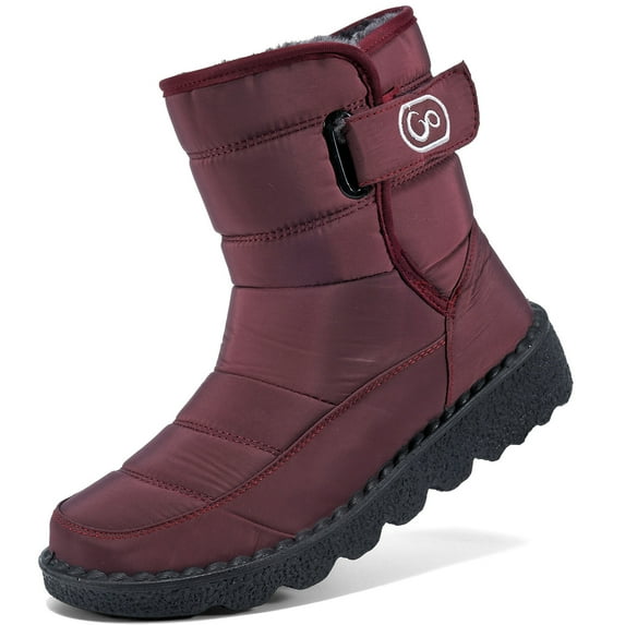 Ecetana Womens Winter Snow Boots Ankle Booties Outdoor Waterproof Hiking Walking Platform Shoes