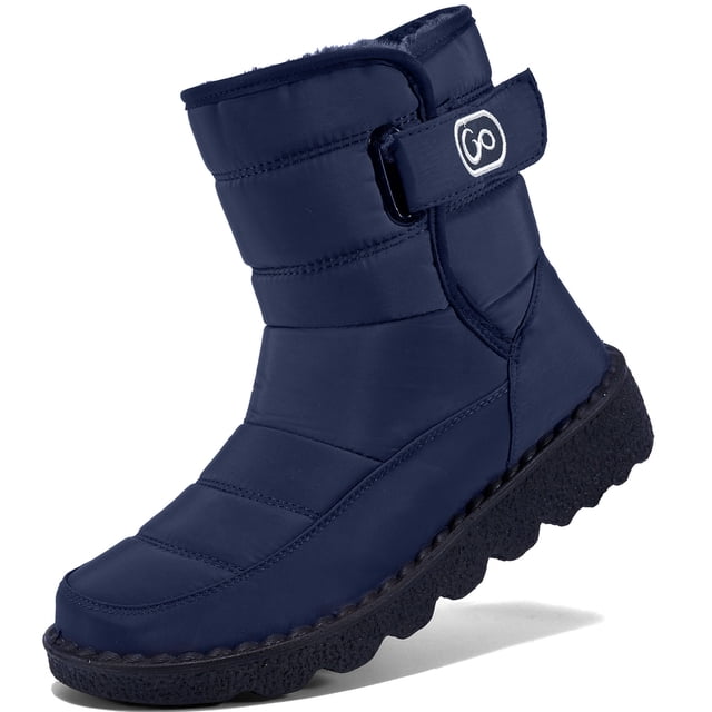 Ecetana Womens Winter Snow Boots Ankle Booties Outdoor Waterproof Hiking Walking Platform Shoes