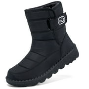 Ecetana Womens Winter Snow Boots Ankle Booties Outdoor Waterproof Hiking Walking Platform Shoes