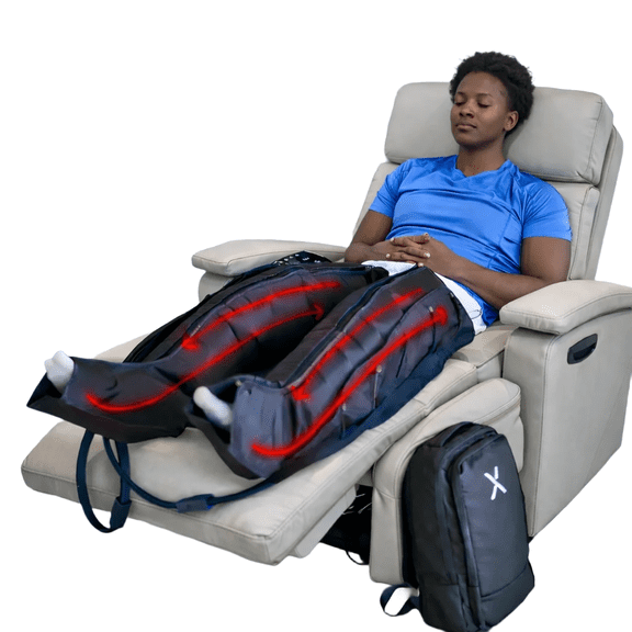 Echelon - Air Compression Leg Massager Boots with Adjustable Pressure & 6 Massage Modes - Black