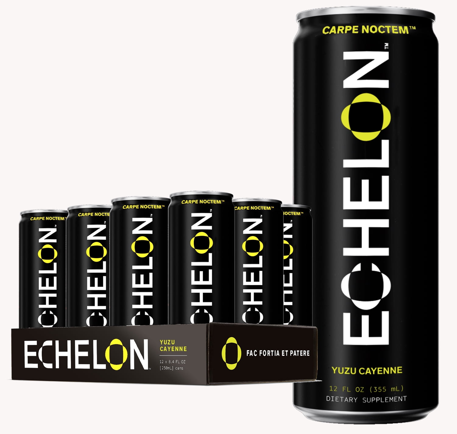 Echelon Energy Drink - 12-Pack Yuzu Cayenne Flavor - Pre-Workout with 300mg Caffeine, L-Theanine, Beta-Alanine - Military Developed