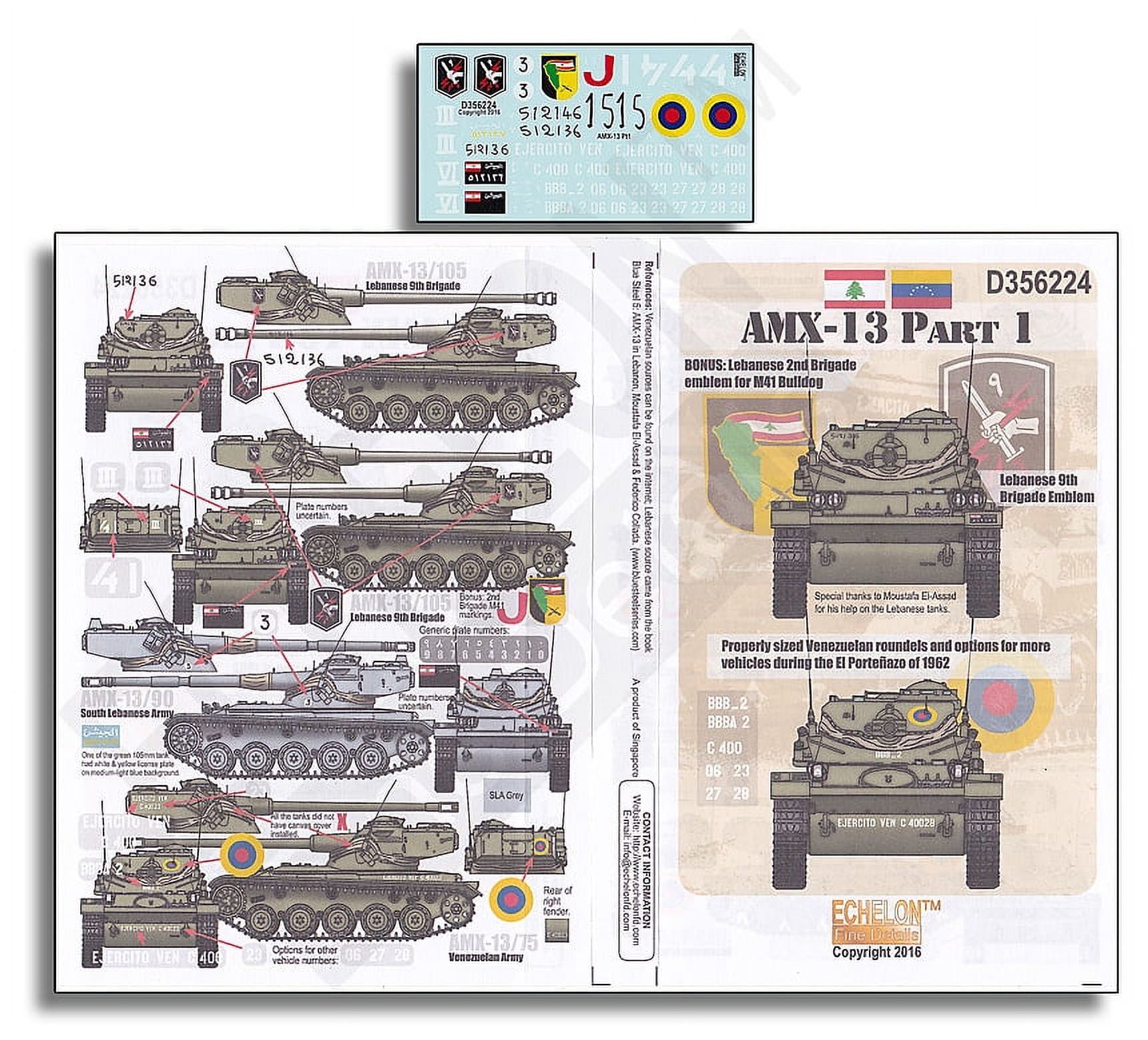 Am13 Sticker Echelon Fine Decal 1:35 AMX-13 Part.1 #D356224 - Walmart.com