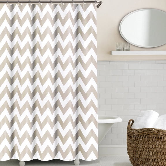 Echelon Home Chevron Shower Curtain