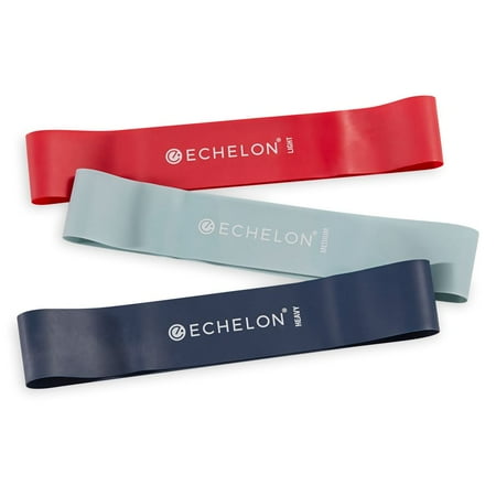 Echelon Mini Loop Band, 3 Pack, Resistance Bands with 30 Day Free FitPass Membership