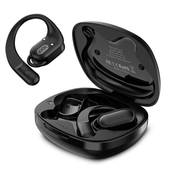 MyBat Pro RoundSound Open-Ear Headphones,Wireless Bluetooth Earbuds - Black