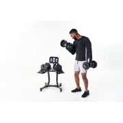 Echelon Adjustable Dumbbells Set 7 52.5 lbs with Stand, Quick Weight Adjustment, Space-Saving Design