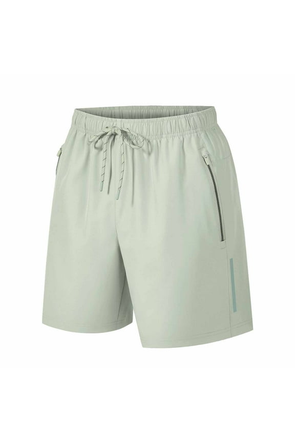 Athletic Shorts Green Sports Running Fitness Quick Drying Flame Printing Workout Shorts S