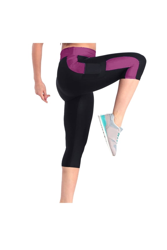 Capri Pants for Women with Pockets Multicolor Activewear Yoga Leggings Slim-Leg Joggers XXXL