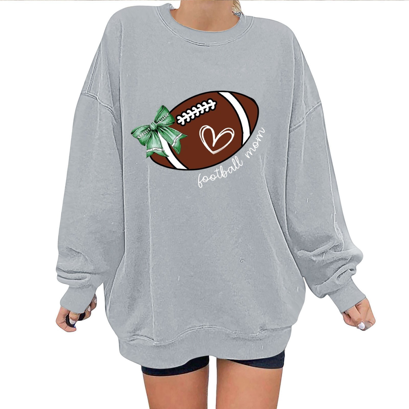 Oversized Sweatshirt For Women Button Henley Neck Pullover Tops Long Sleeve Casual Sweatshirts 2025 Fall Fashion Clothes Light Blue L