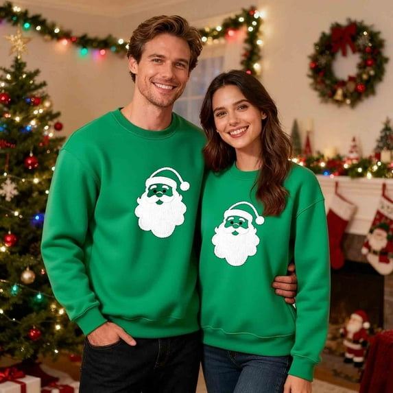 EchfiProm Christmas Sweatshirts for Men Crewneck No hood Green Graphic Essentials Vintage Mens Shirts