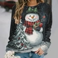thumbnail image 1 of EchfiProm Christmas Sweatshirts for Women Plus Size Ugly Sweatshirt Pullover Wine Glass Crewneck Holiday Ladies Tops Long Sleeve, 1 of 6