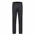 thumbnail image 1 of EchfiProm Dress Pants for Men,Flat Front Pants Casual Black Solid formal Business Slim Straight Trousers, 1 of 3