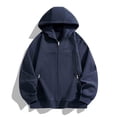 thumbnail image 1 of EchfiProm Fall Hoodies for Men Sweatshirt Essentials Jackets Zip up Blue Walking Mens Tops M, 1 of 4