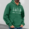thumbnail image 1 of EchfiProm Graphic Hoodies for Men Pullover Green Merry Christmas Hooded with Pockets Mens Sweatshirt Xmas XL, 1 of 4