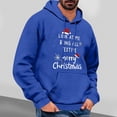 thumbnail image 1 of EchfiProm Graphic Hoodies for Men Pullover Merry Christmas with Pockets Blue Hooded Xmas Mens Sweatshirt Essentials XL, 1 of 4